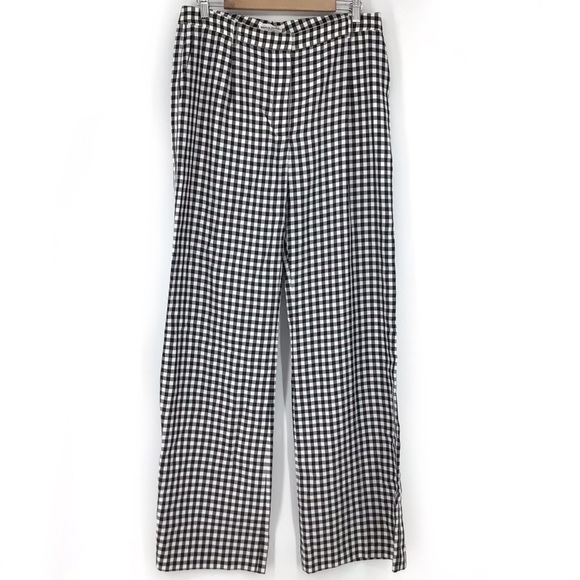 Sonia Rykiel Vichy Plaid Flared Trousers Pants NWT - Picture 1 of 8